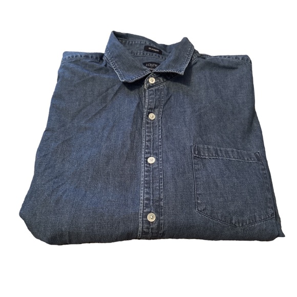 J. Crew Factory Medium Wash Denim Shirt, X-Large, EUC ✨ - Picture 3 of 4